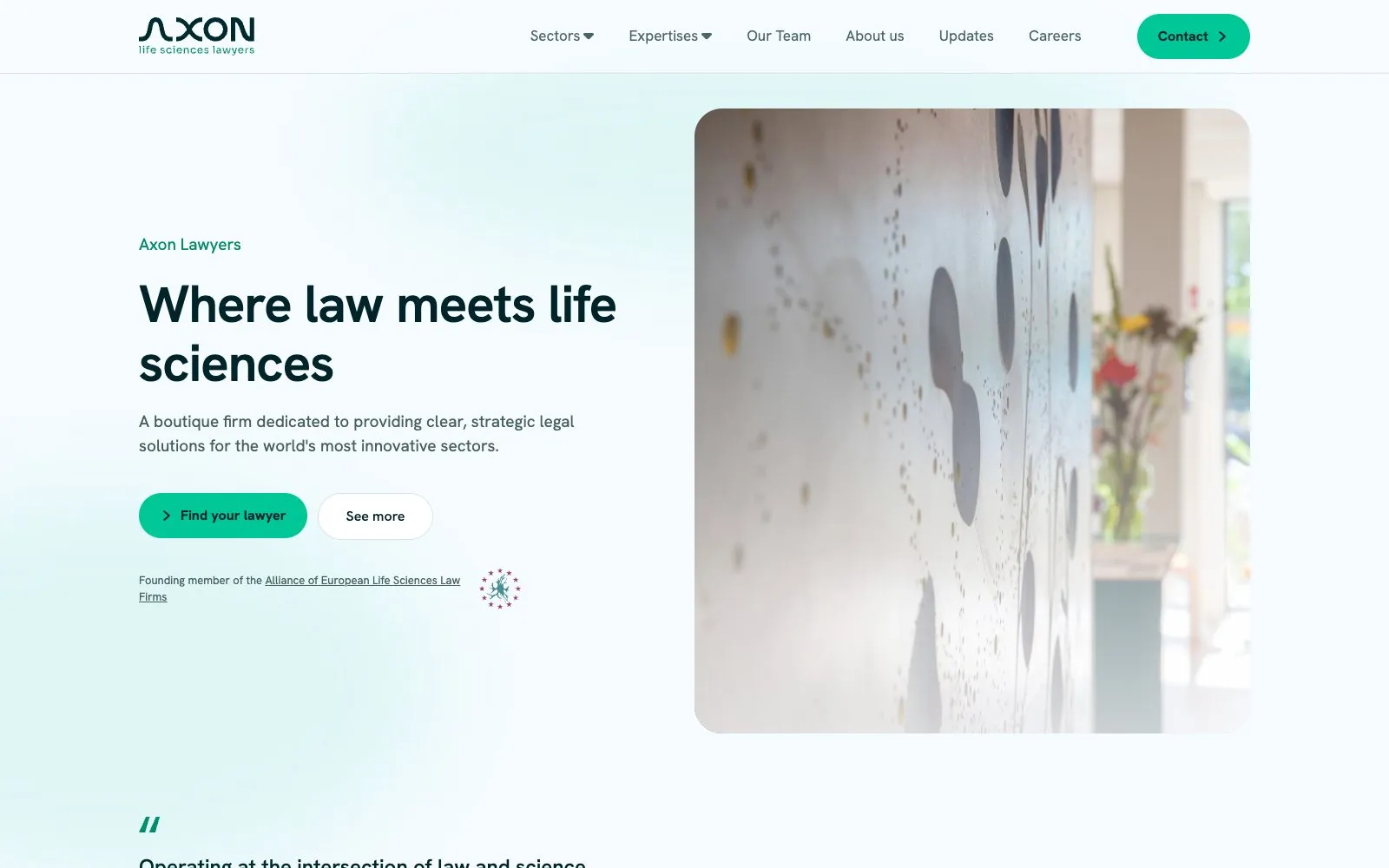 De homepage van Axon Lawyers