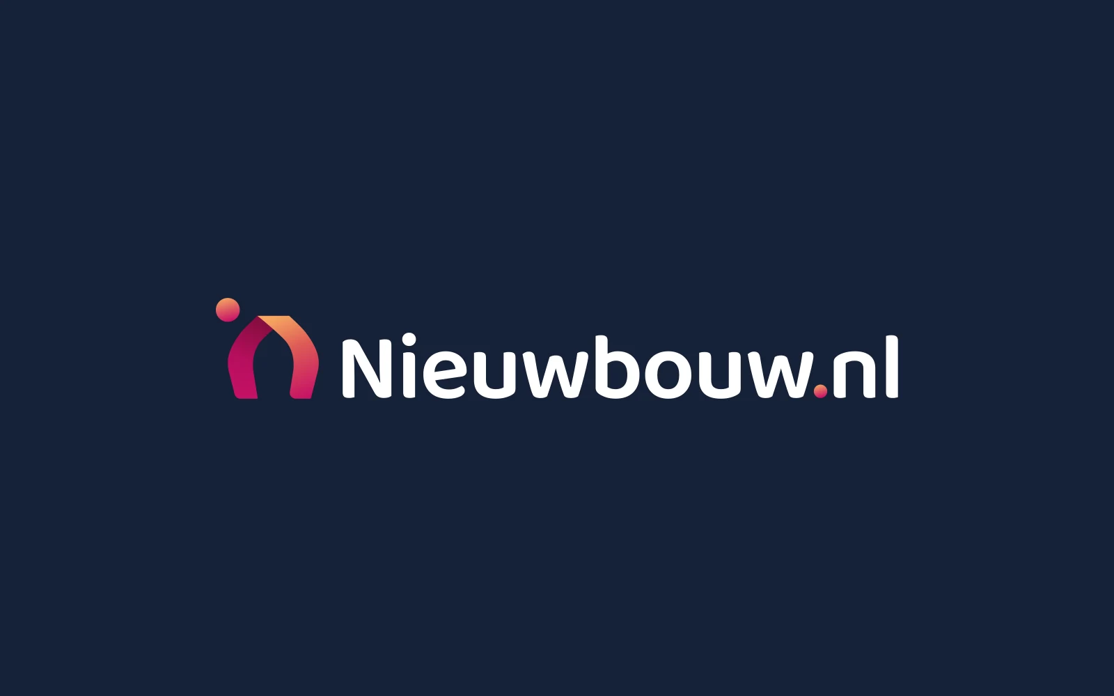 Het logo van Nieuwbouw.nl op navy
