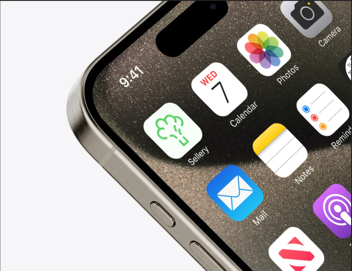 Het merk en de interface van de Sellery-app